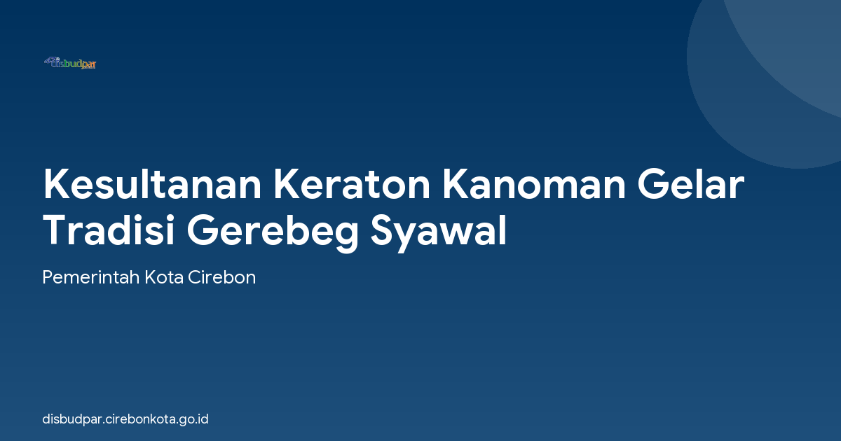 Kesultanan Keraton Kanoman Gelar Tradisi Gerebeg Syawal