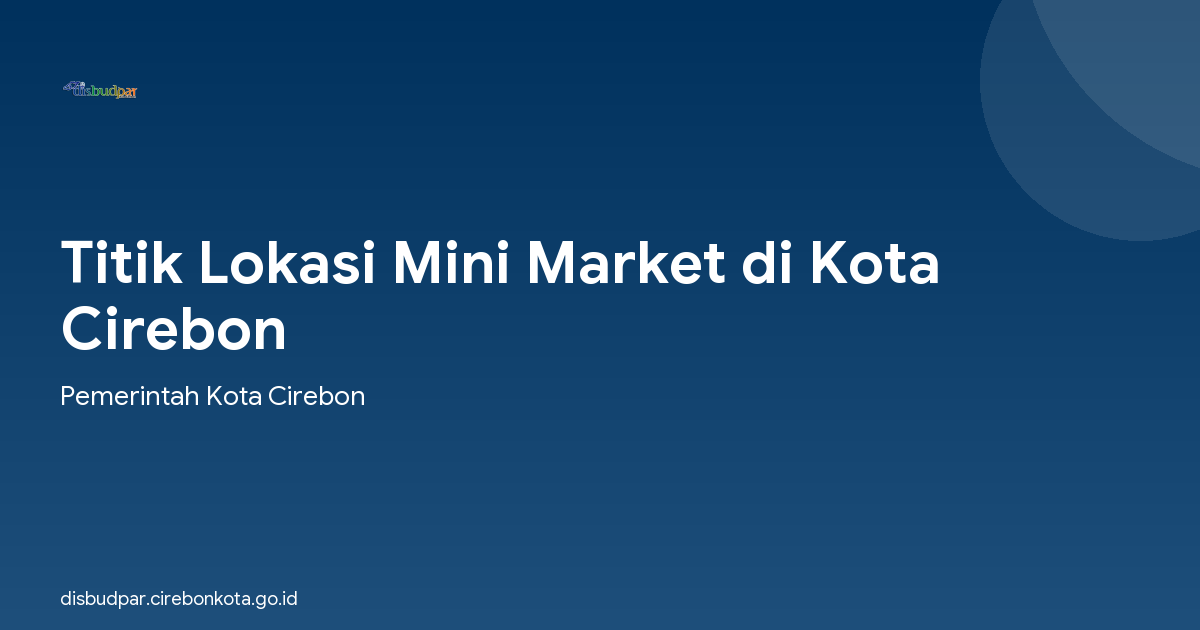 Titik Lokasi Mini Market di Kota Cirebon