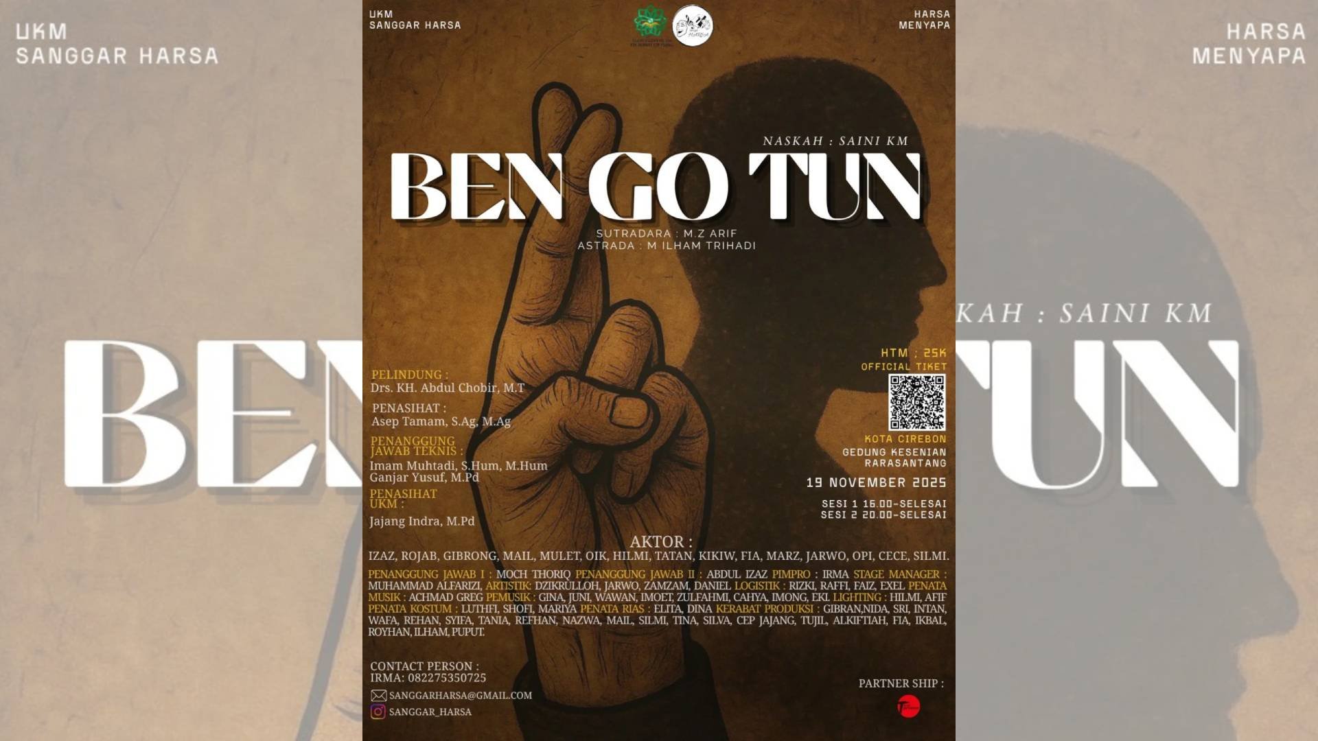 HARSA MENYAP DENGAN PENTAS TEATER BEN GO TUN