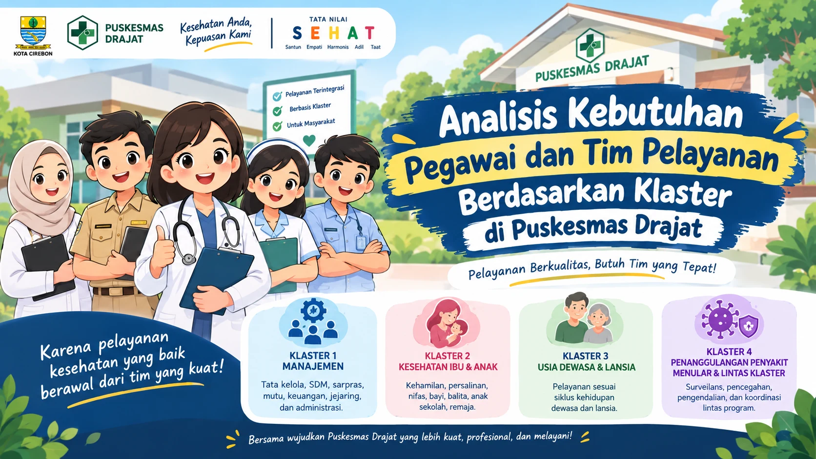 ANALISIS KEBUTUHAN PEGAWAI DAN TIM PELAYANAN BERDASARKAN KLASTER DI PUSKESMAS DRAJAT